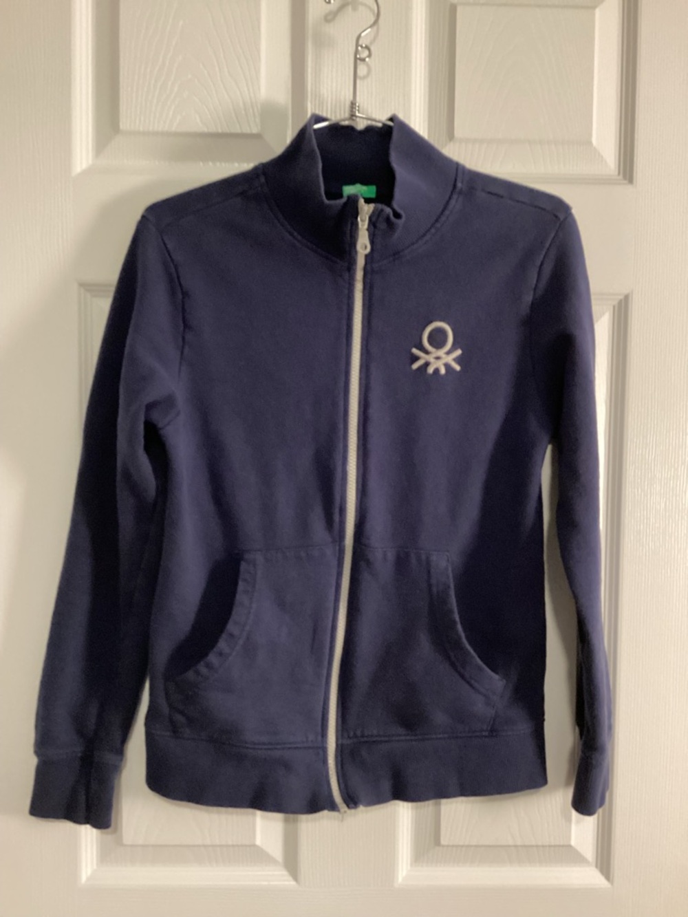 United Colors Of Benetton Navy Full-Zip with Gray Logo